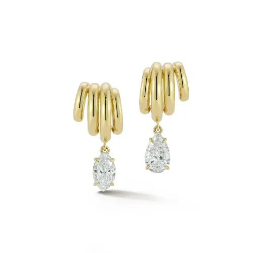 FORME Diamond Arche Mismatch Drop Earrings