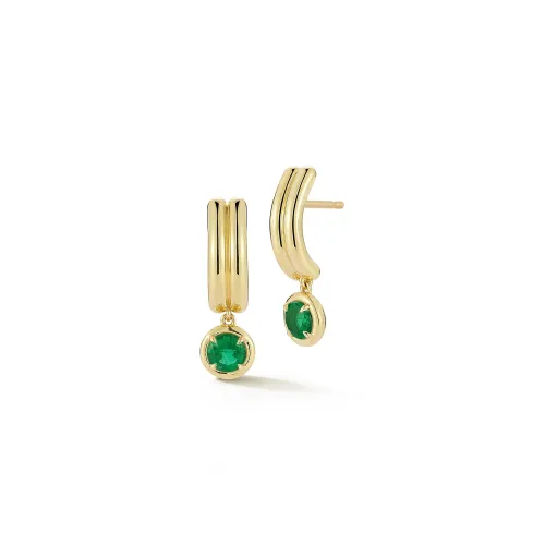 FORME Single Emerald Drop Earrings