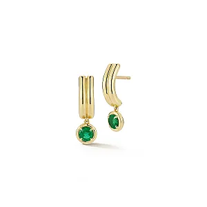 FORME Single Emerald Drop Earrings