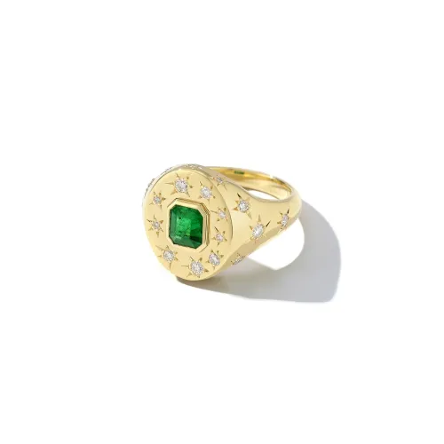 Anniversary Emerald Signet Ring