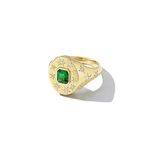 Anniversary Emerald Signet Ring