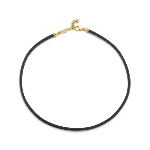 Love Notes Black Leather Cord Choker