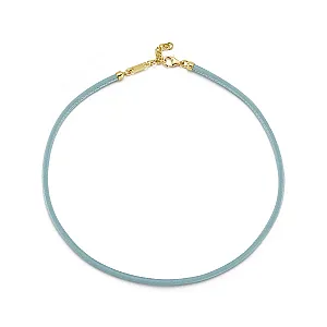 Love Notes Denim Leather Cord Choker