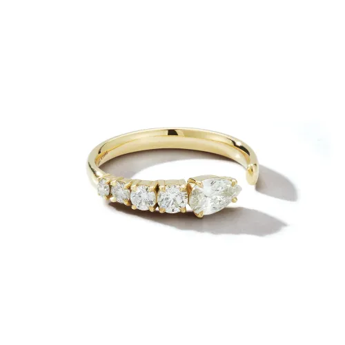 Connexion Diamond Pear Open Ring
