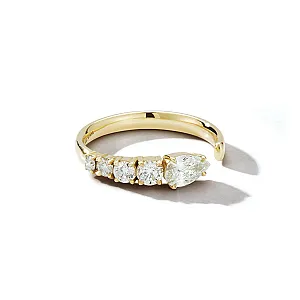 Connexion Diamond Pear Open Ring